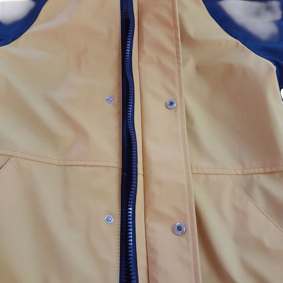 Primark Anorak Jacket Kids Size 6-7 Years Navy Yellow Hooded Long Sleeve - Picture 5 of 6